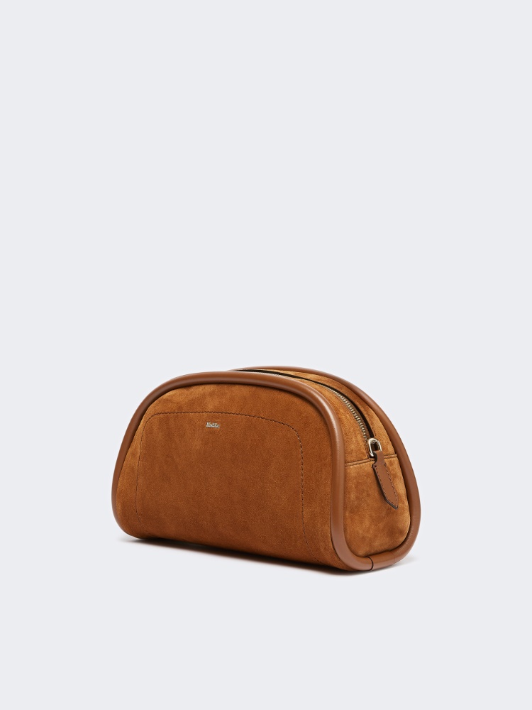 Suede and leather handbag - AMBER BROWN - Max Mara - 2