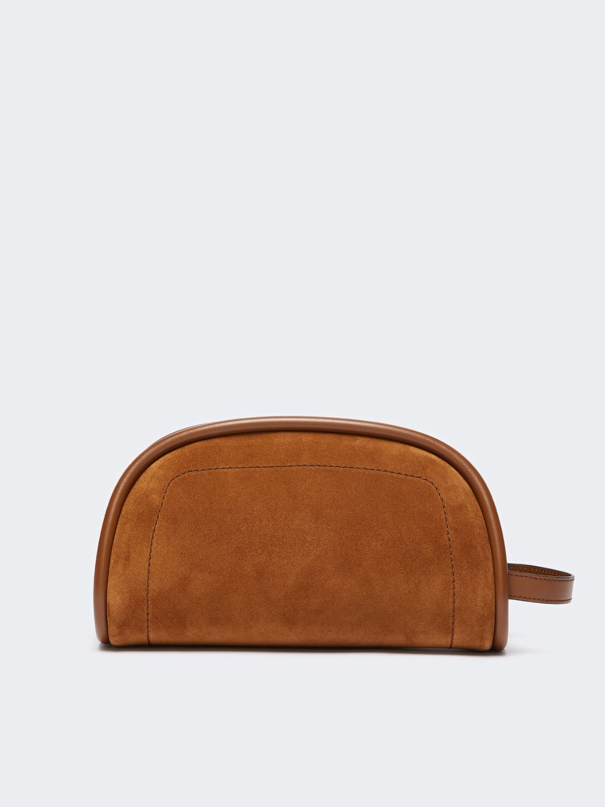 Suede and leather handbag - AMBER BROWN - Max Mara - 3