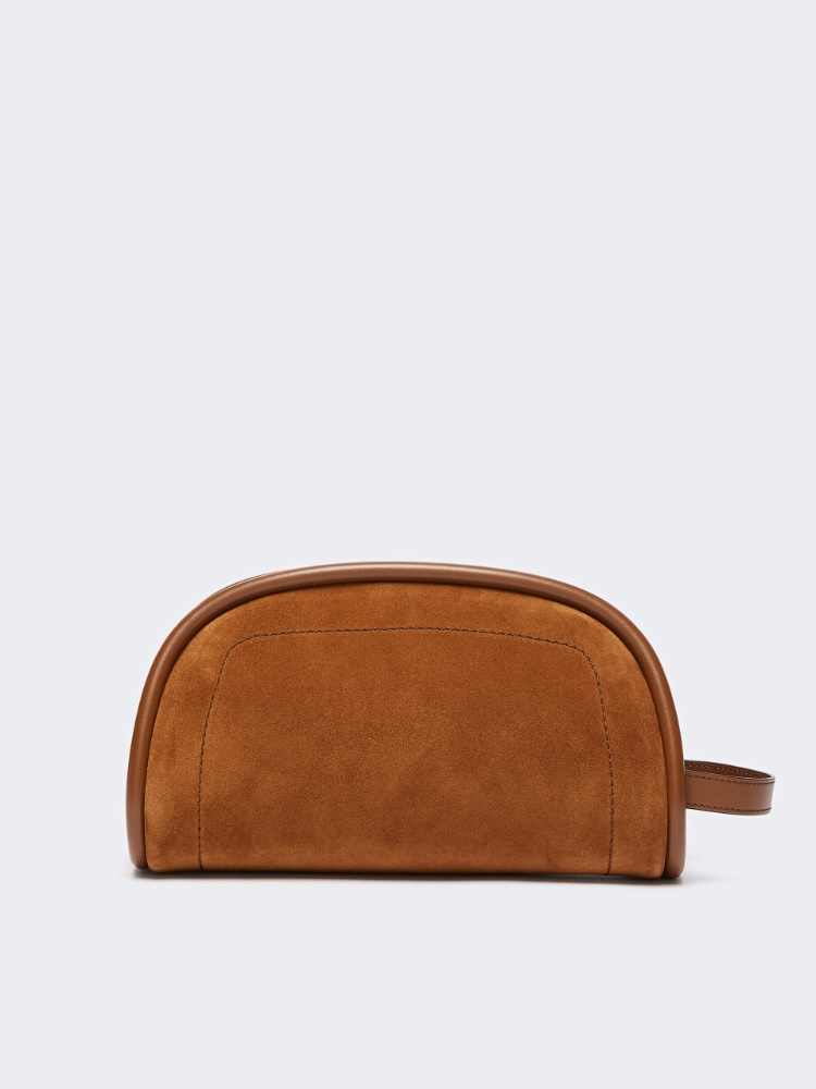 Suede and leather handbag - AMBER BROWN - Max Mara - 3