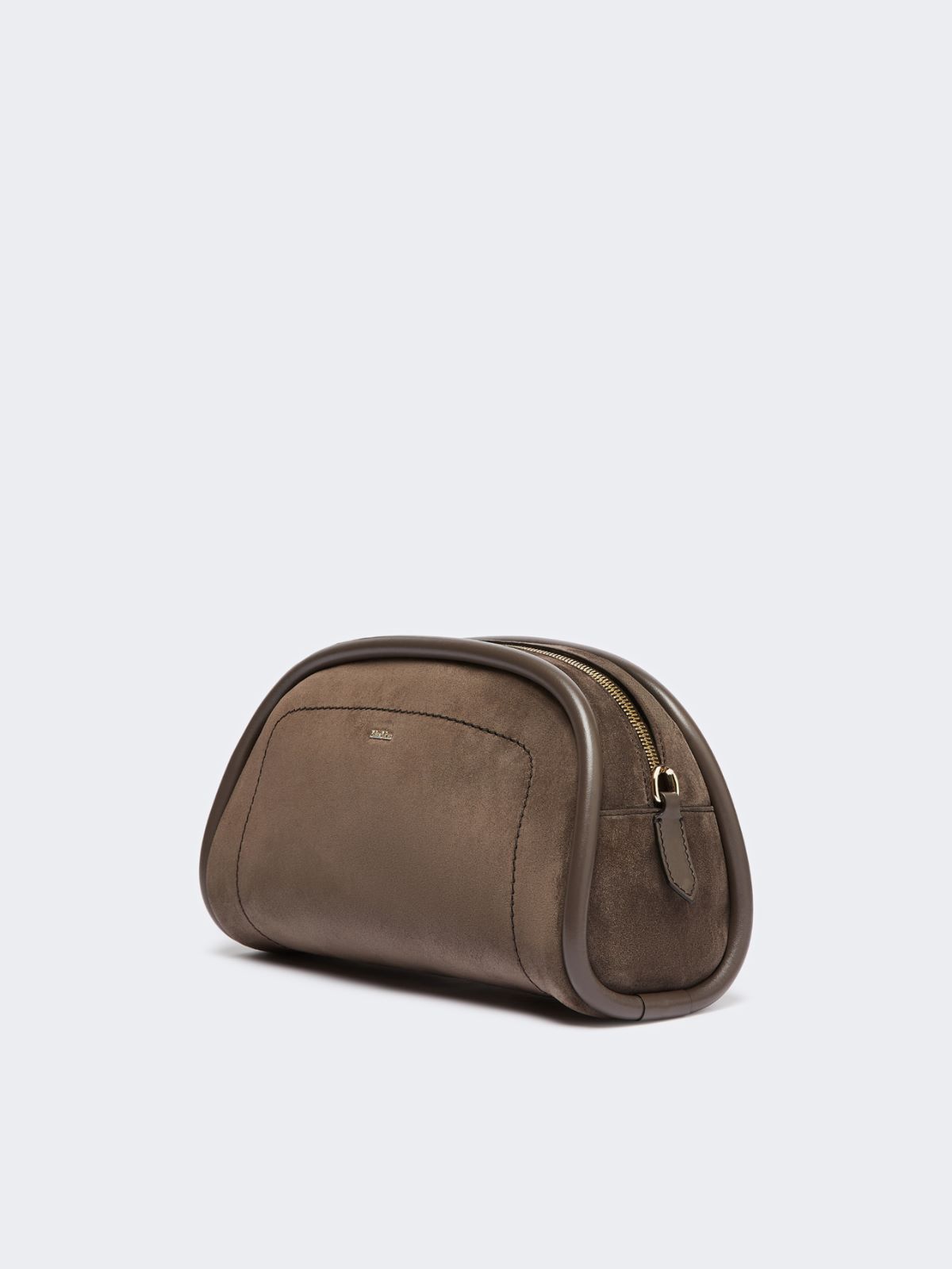 Suede and leather handbag - DARK GREY - Max Mara - 2