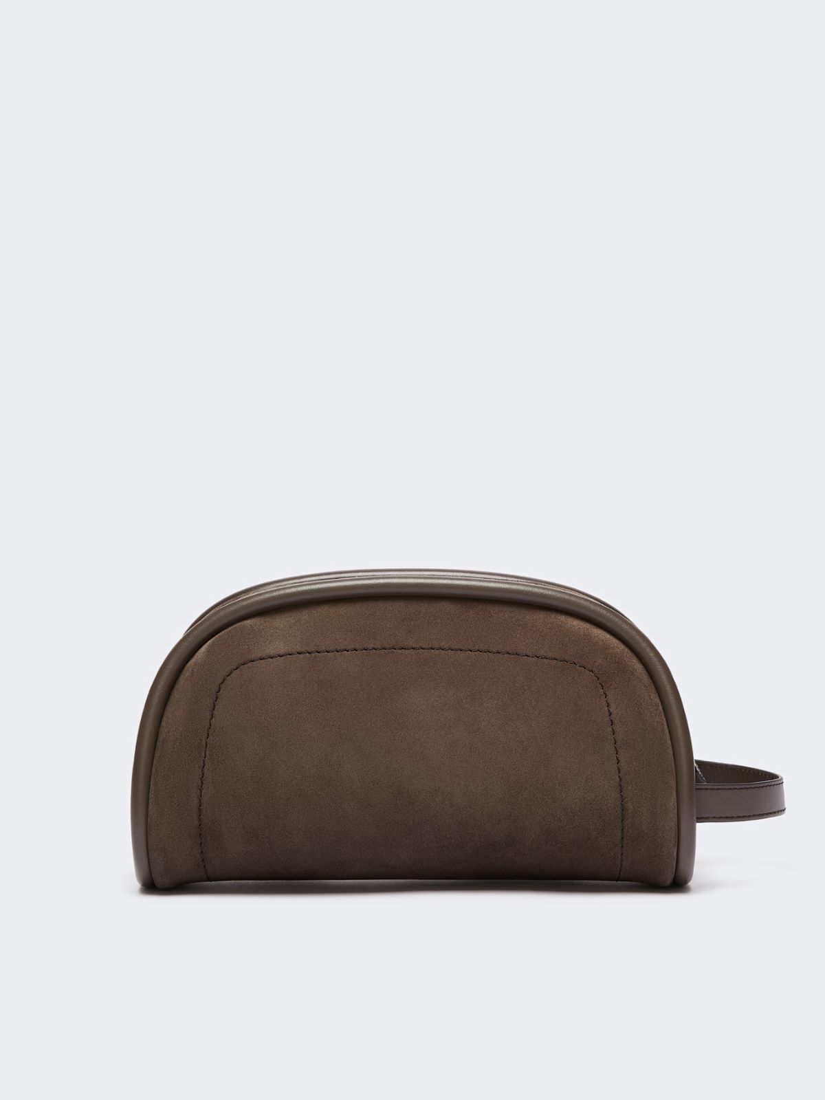 Suede and leather handbag - DARK GREY - Max Mara - 3