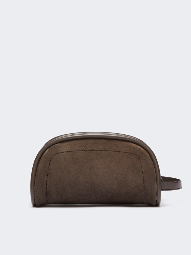 Suede and leather handbag - DARK GREY - Max Mara - 3