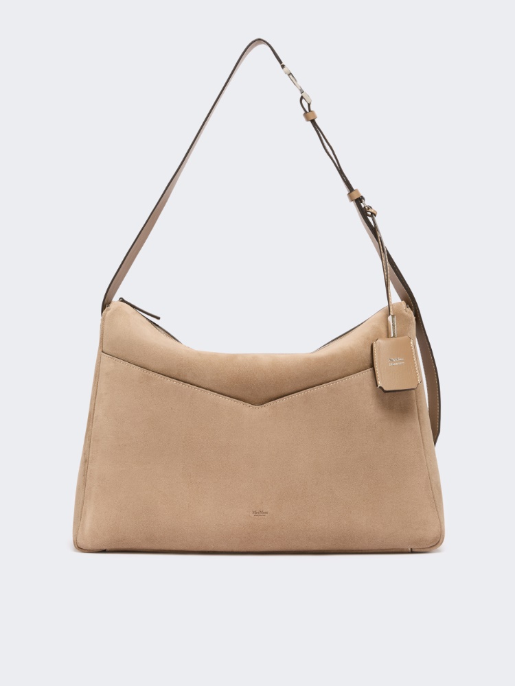 Large split leather handbag - MUD