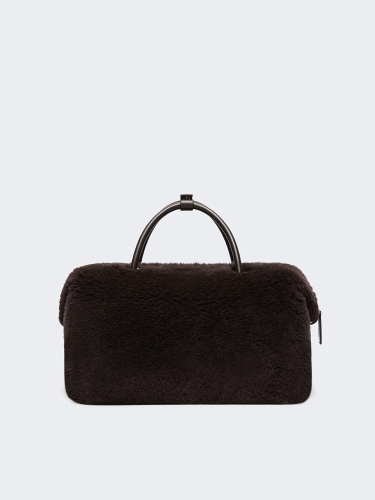 Large Boston bag in alpaca and wool Teddy - BRAUN - Max Mara - 3