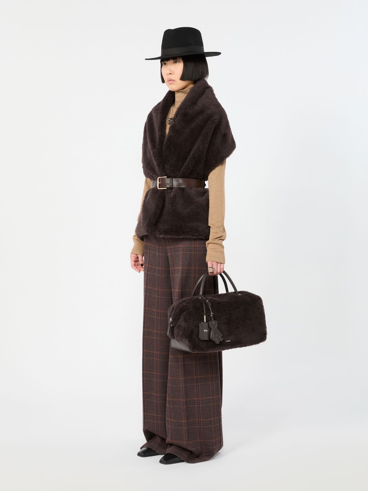 Large Boston bag in alpaca and wool Teddy + BRAUN - Max Mara