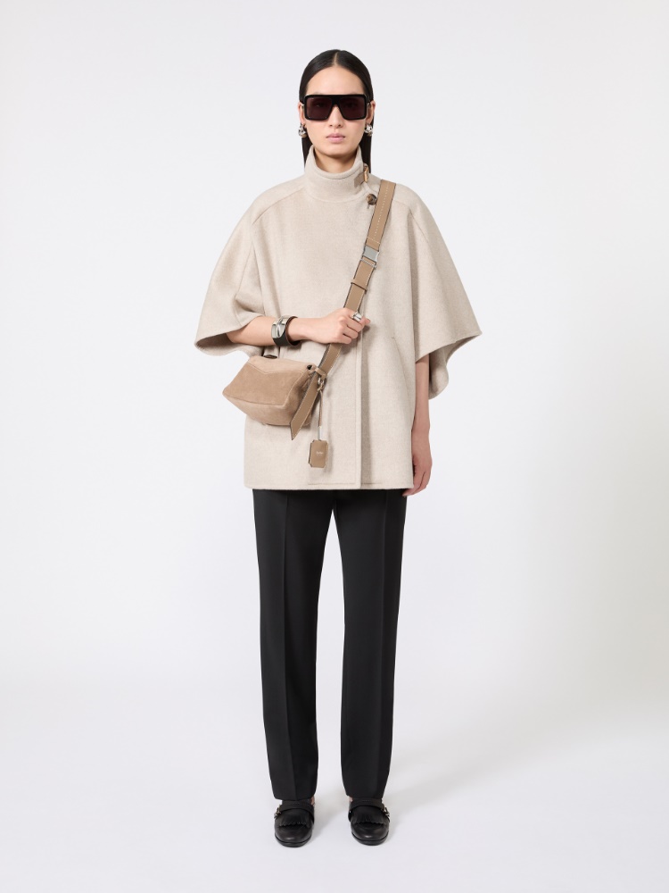 Micro split leather handbag - MUD