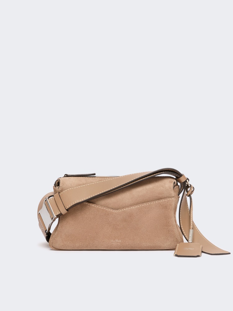 Micro split leather handbag - MUD