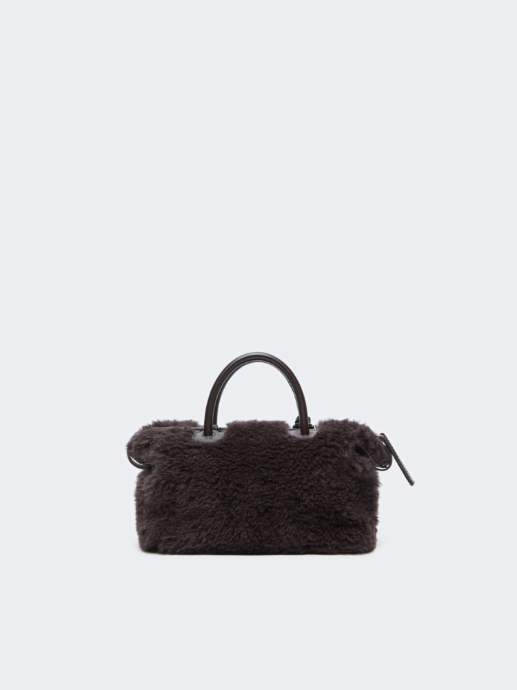 Small Boston bag in alpaca and wool Teddy - BRAUN - Max Mara - 3