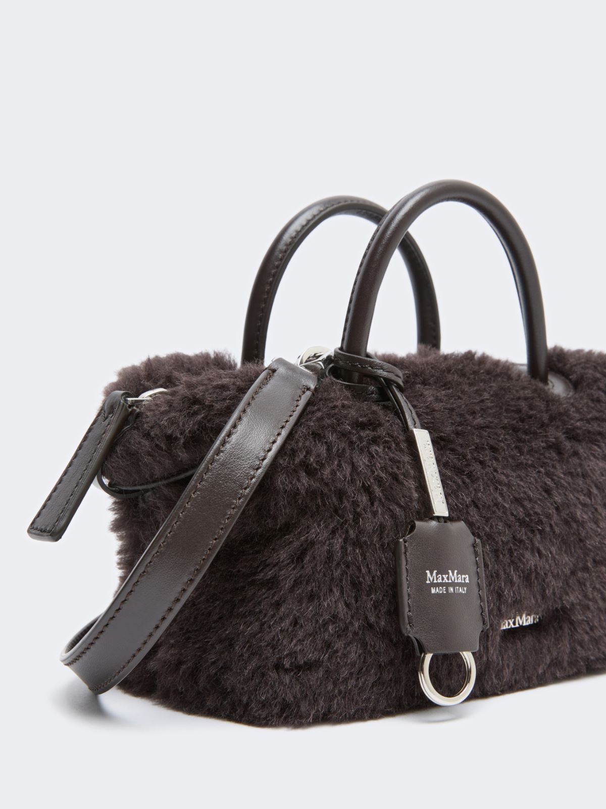 Small Boston bag in alpaca and wool Teddy - BRAUN - Max Mara - 4