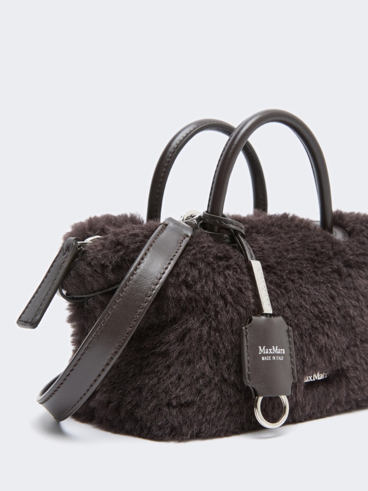 Small Boston bag in alpaca and wool Teddy - BRAUN - Max Mara - 4