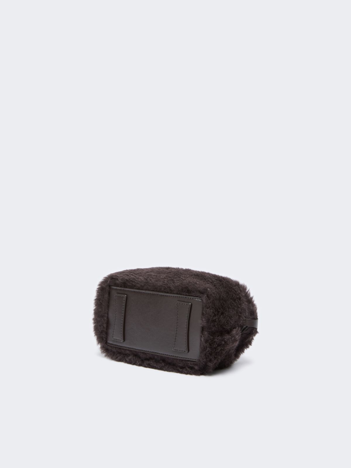 Small Boston bag in alpaca and wool Teddy - BRAUN - Max Mara - 5