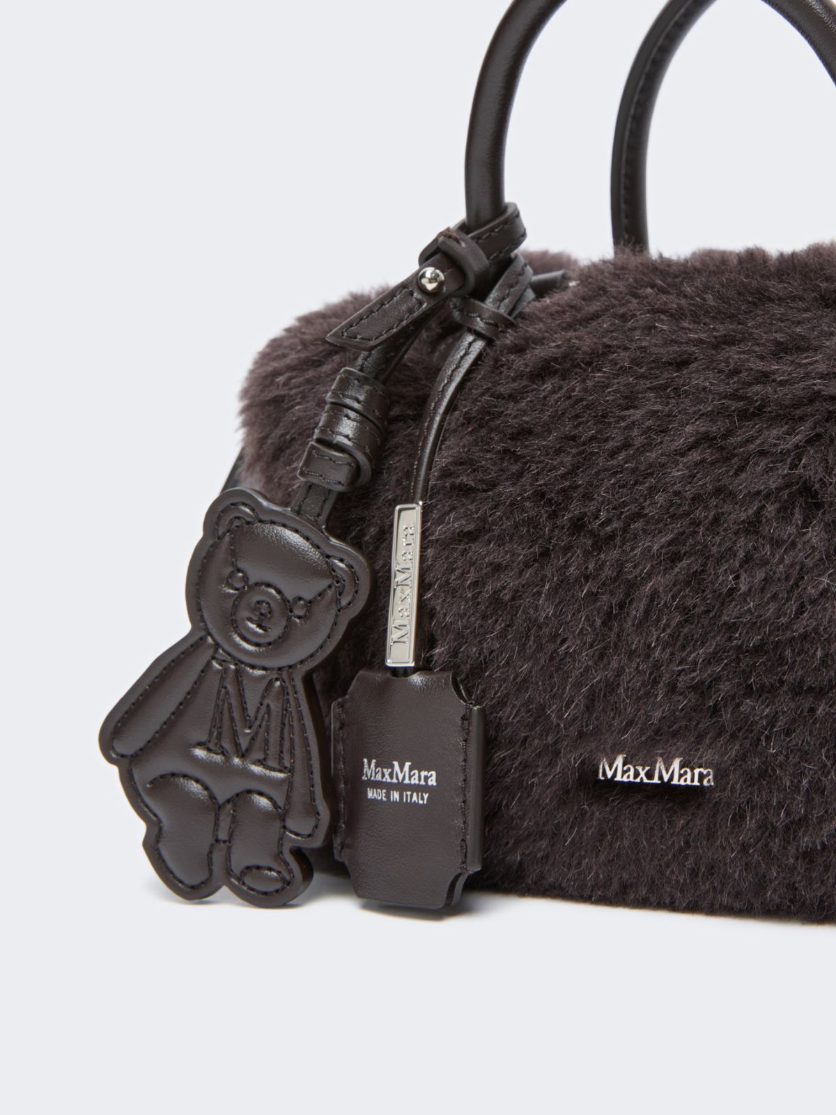 Small Boston bag in alpaca and wool Teddy - BRAUN - Max Mara - 6