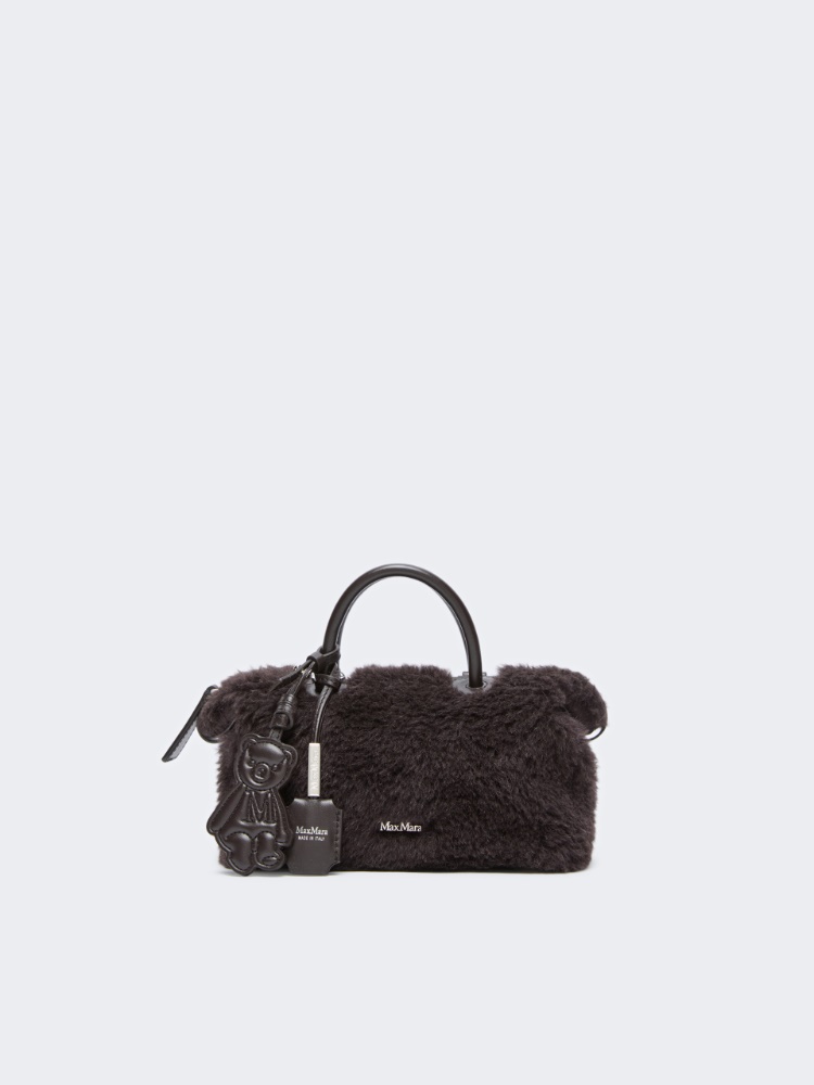 Small Boston bag in alpaca and wool Teddy - BRAUN