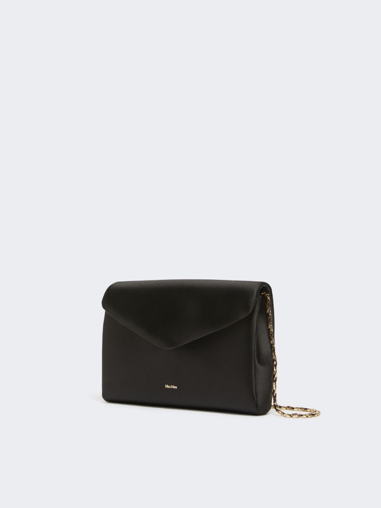 Viscose and silk satin clutch bag - BLACK - Max Mara - 2