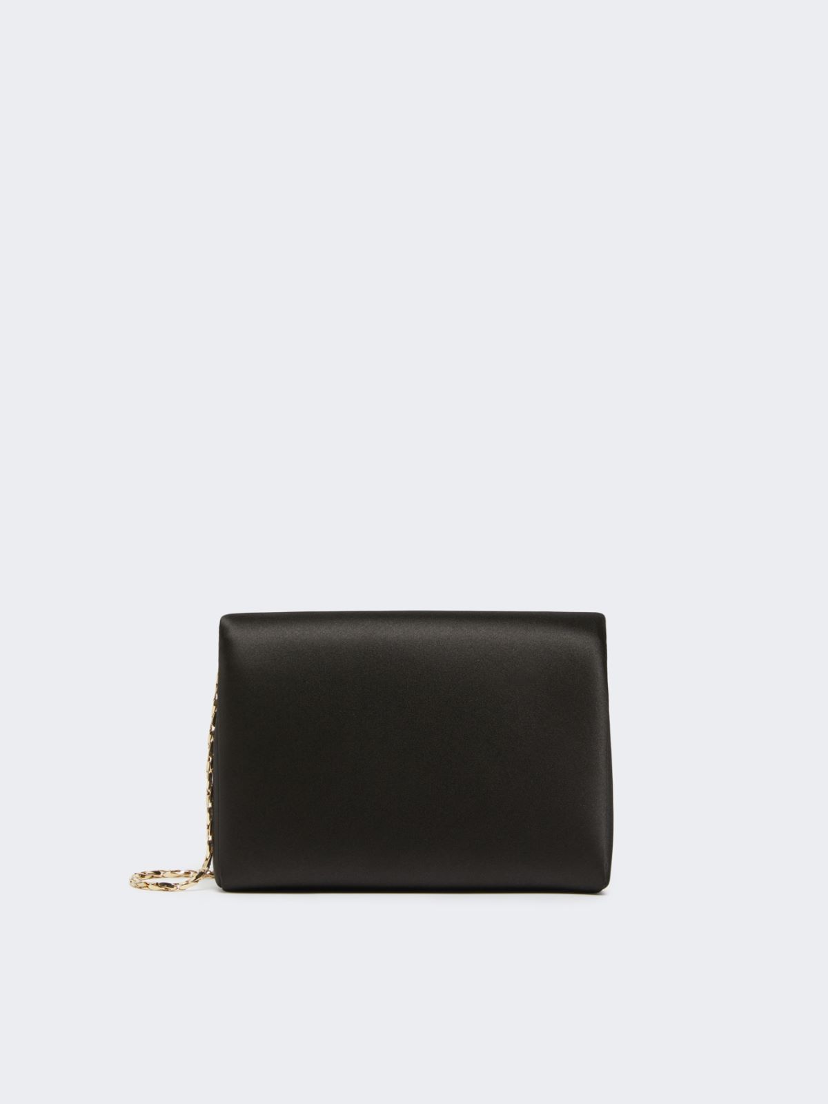 Viscose and silk satin clutch bag - BLACK - Max Mara - 3