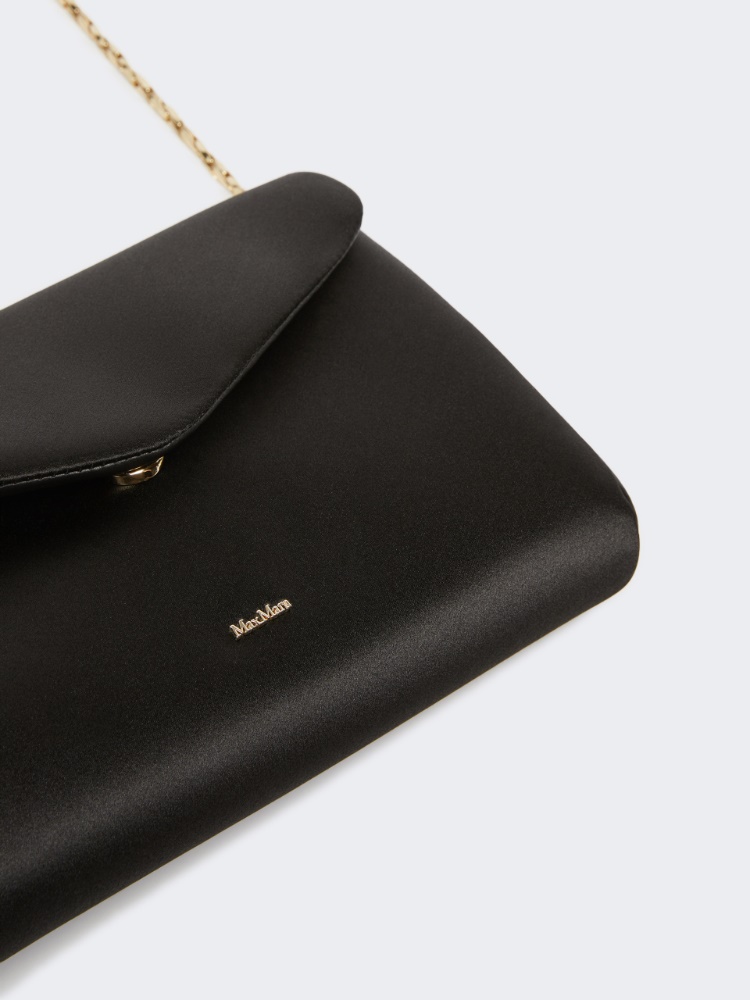 Viscose and silk satin clutch bag - BLACK - Max Mara - 3
