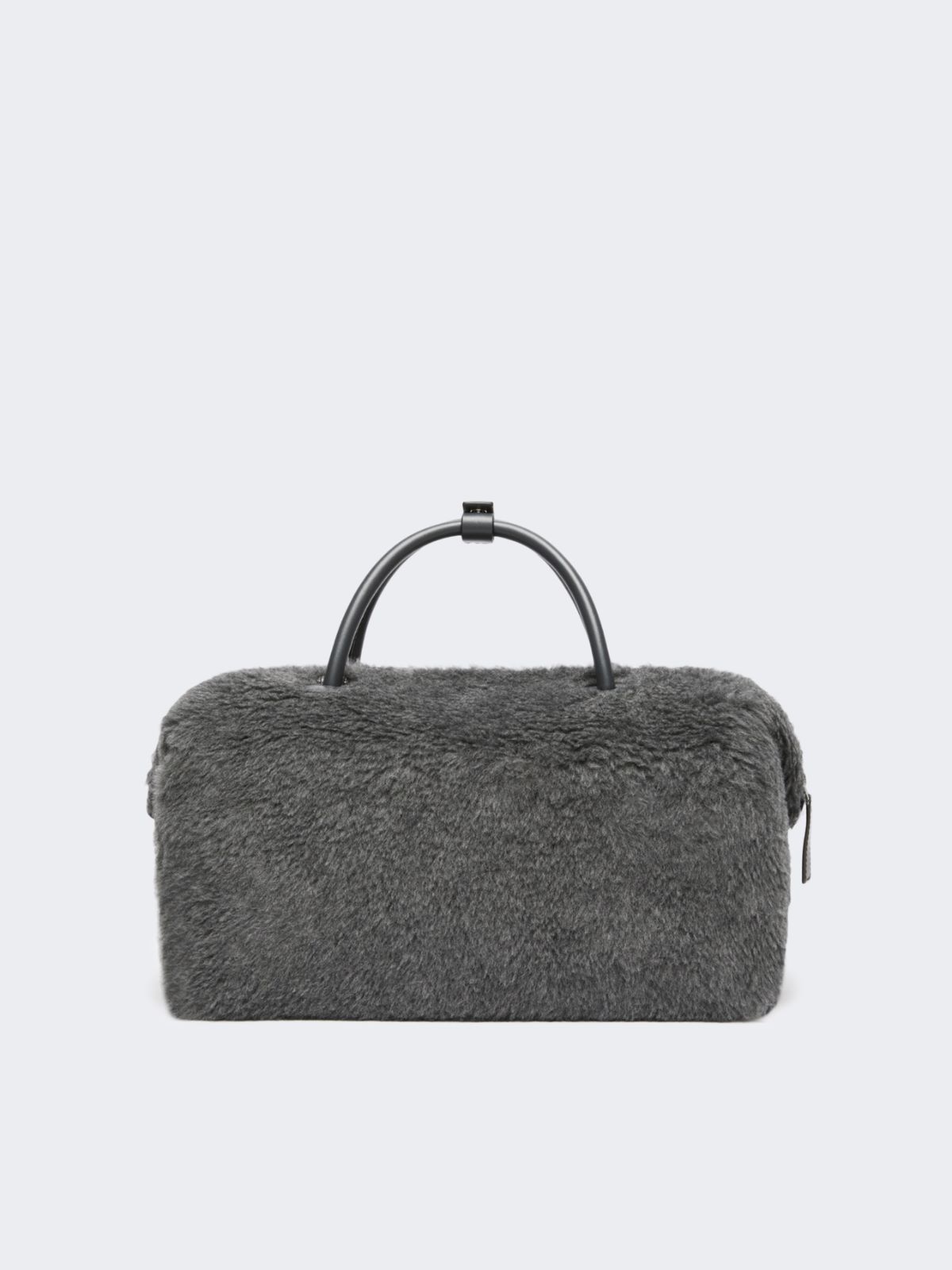 Large Boston bag in wool and alpaca Teddy - MITTELGRAU - Max Mara - 3