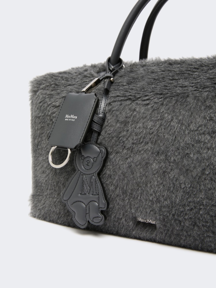 Large Boston bag in wool and alpaca Teddy - MITTELGRAU - Max Mara - 5