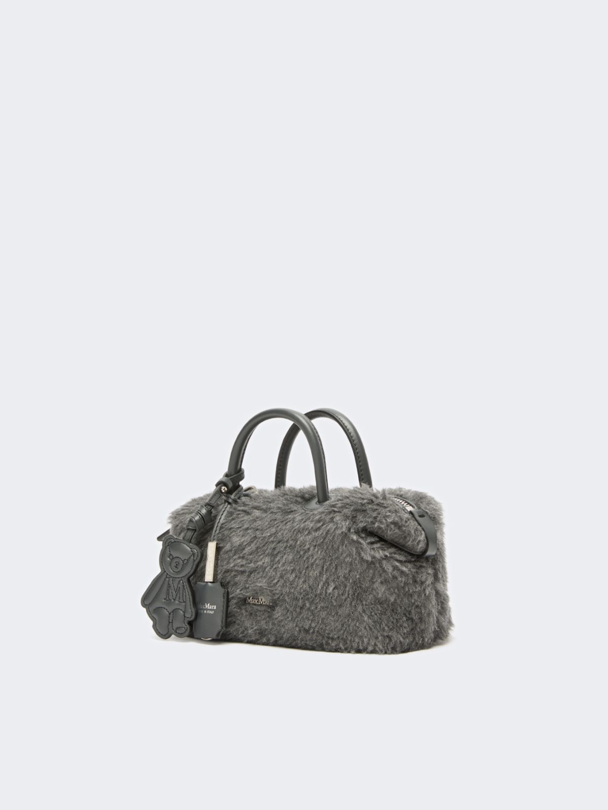 Small Boston bag in wool and alpaca Teddy - MITTELGRAU - Max Mara - 2