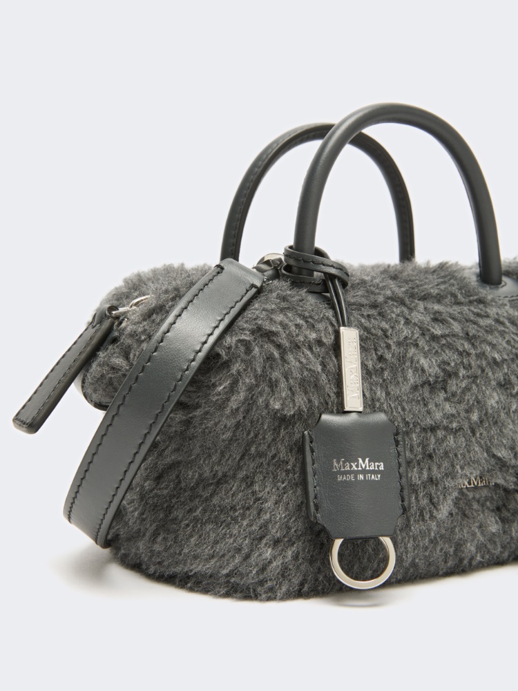 Small Boston bag in wool and alpaca Teddy - MITTELGRAU - Max Mara - 4