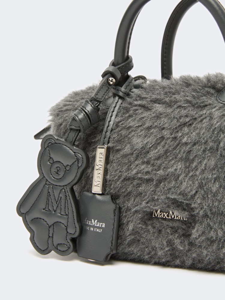 Small Boston bag in wool and alpaca Teddy - MITTELGRAU - Max Mara - 5
