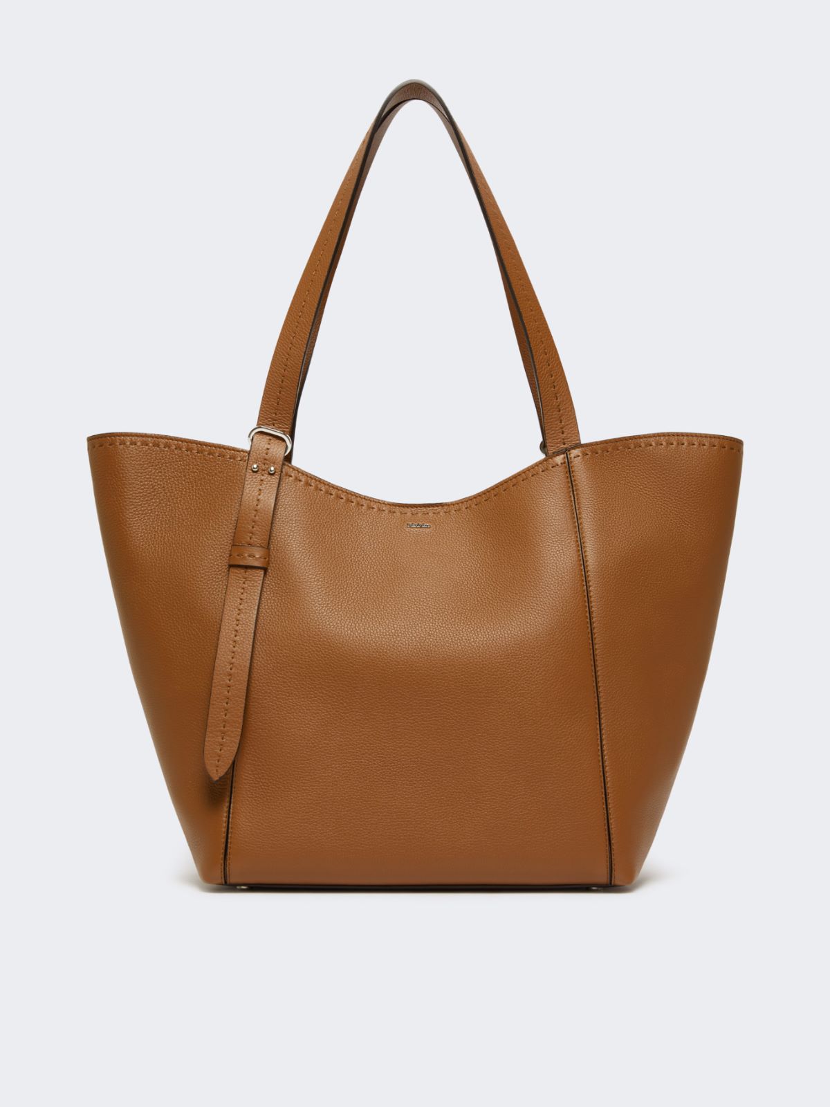 Leather Archetipo handbag - AMBER BROWN