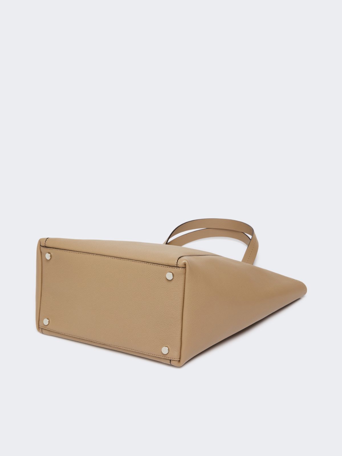 Leather Archetipo handbag - MUD - 4