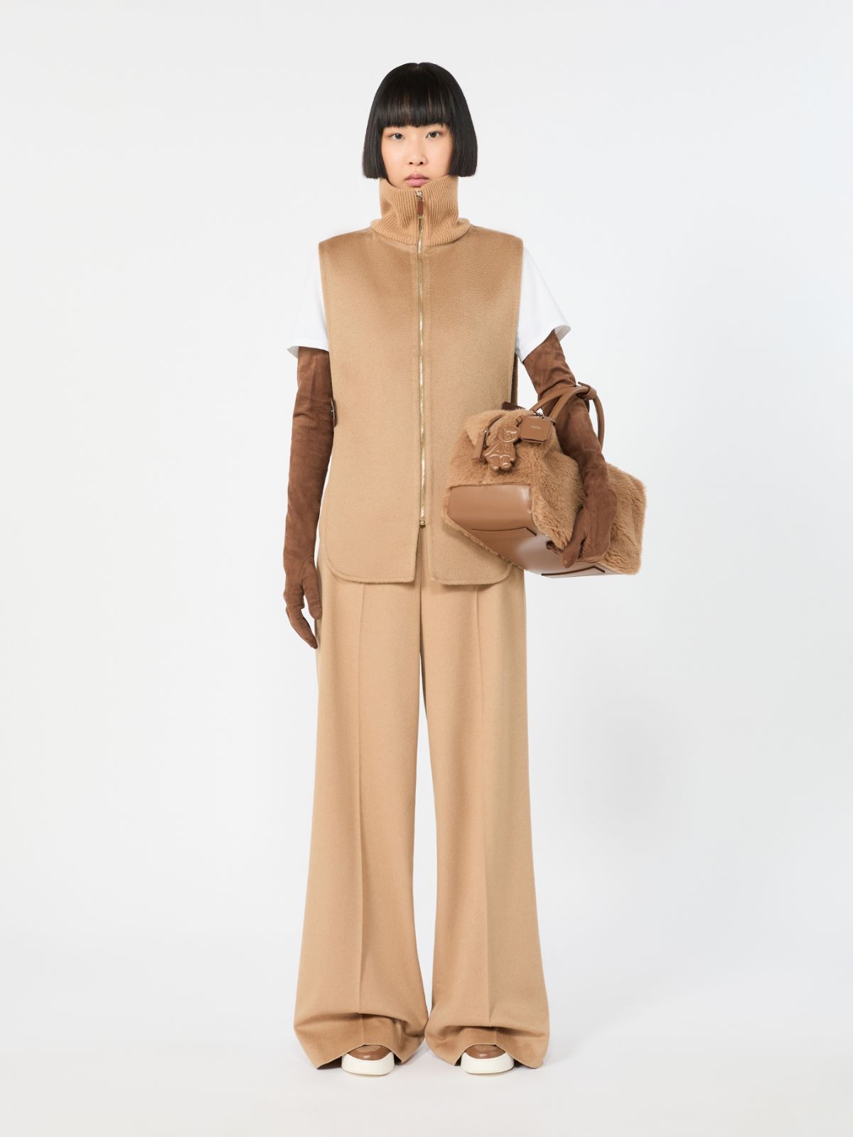 Large Teddy Boston bag + CAMEL - Max Mara