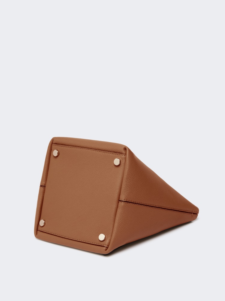 Extra-small leather Archetipo bag - AMBER BROWN - 3