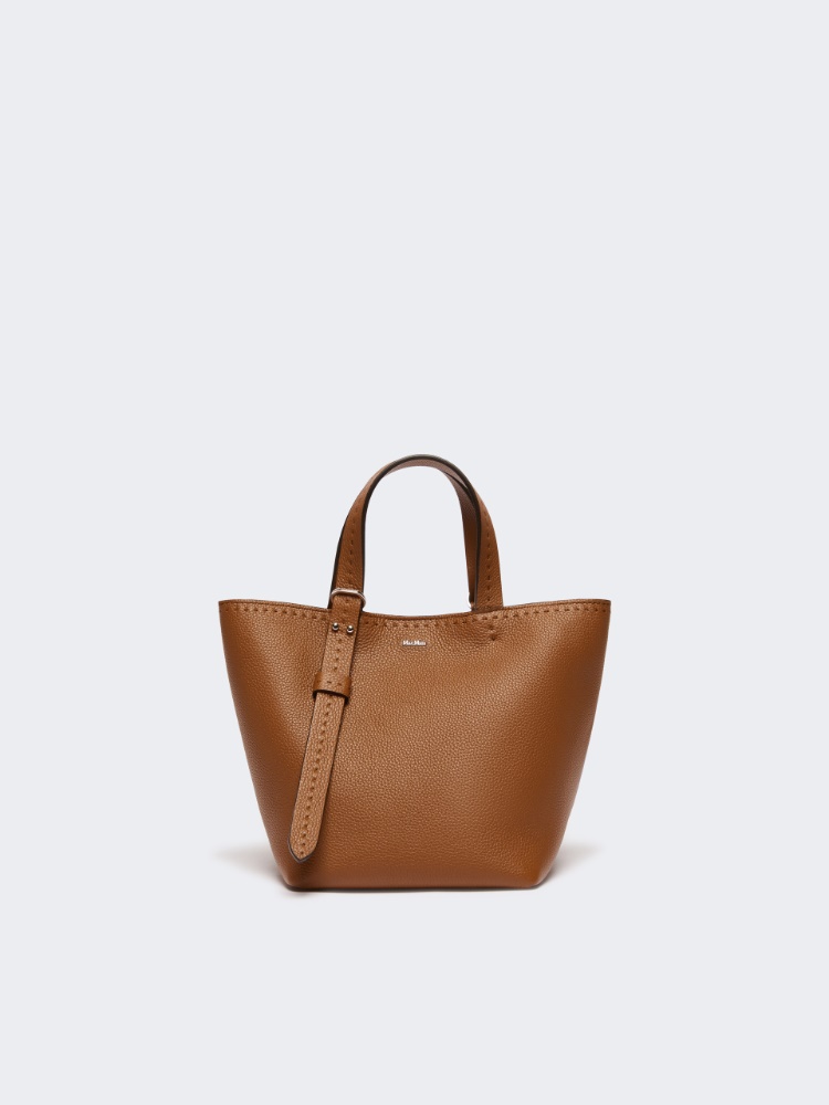 Extra-small leather Archetipo bag - AMBER BROWN - 1