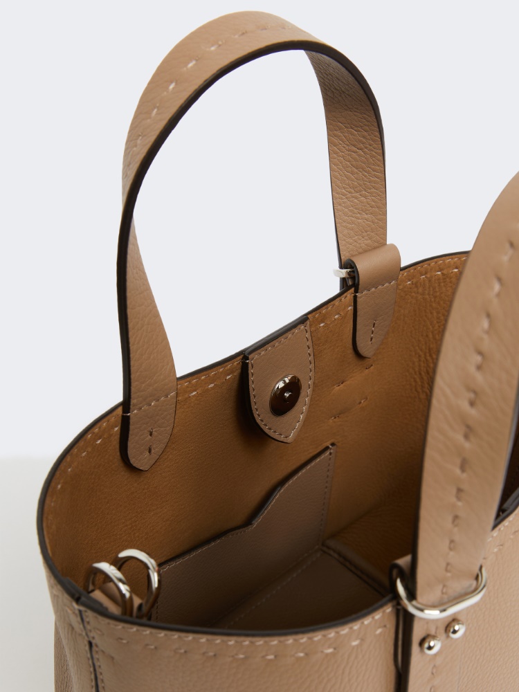 Extra-small leather Archetipo bag - MUD - 4