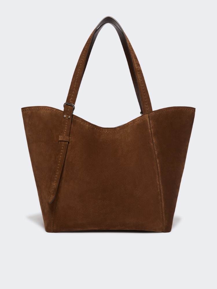 Split leather Archetipo handbag - DARK BROWN - Max Mara - 3