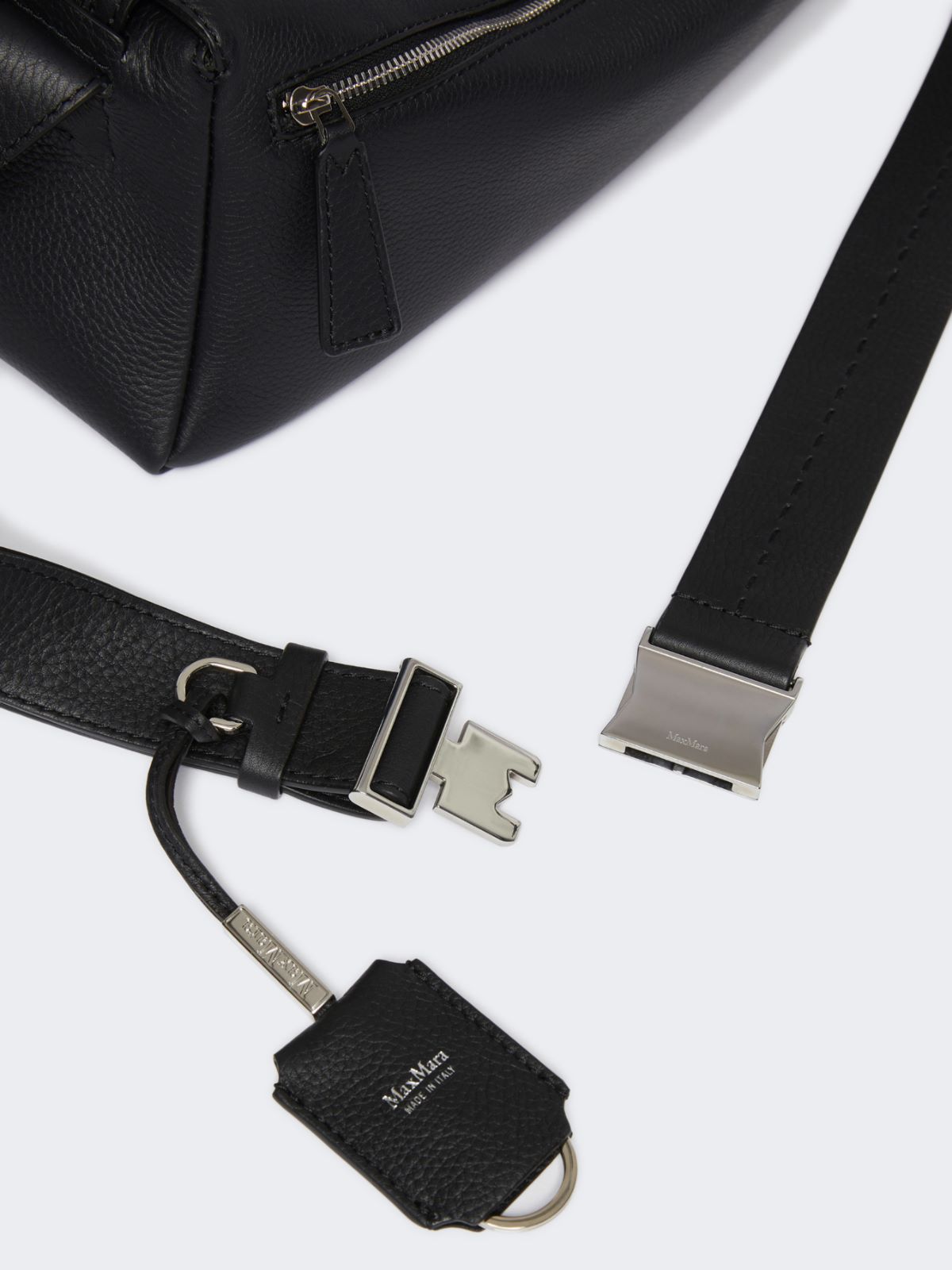 Borsa a spalla small in pelle - NERO - 4