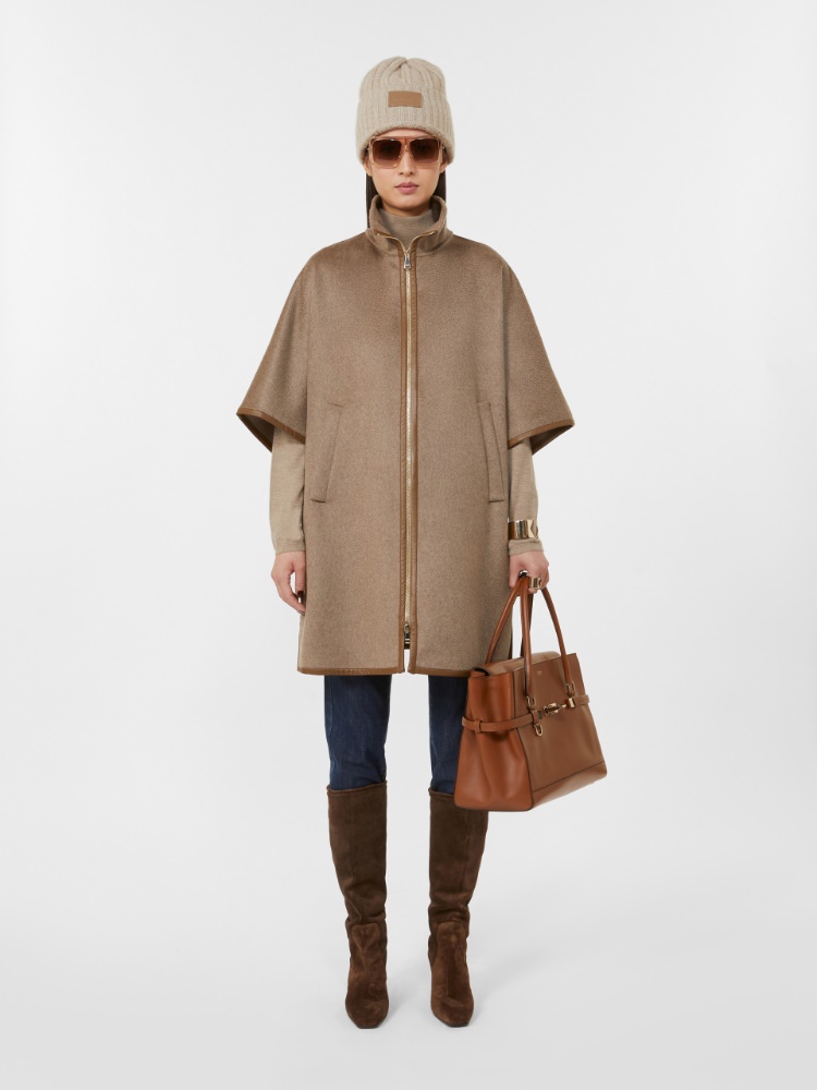 Natural leather handbag + AMBER BROWN - Max Mara