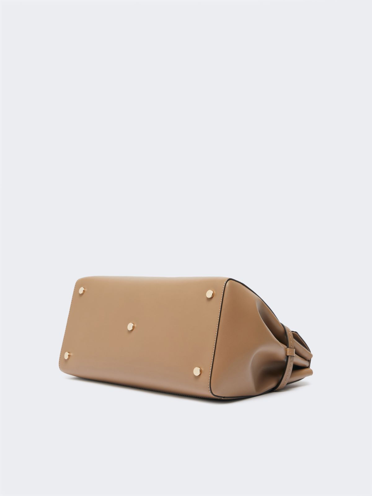 Natural leather handbag - MUD - 4