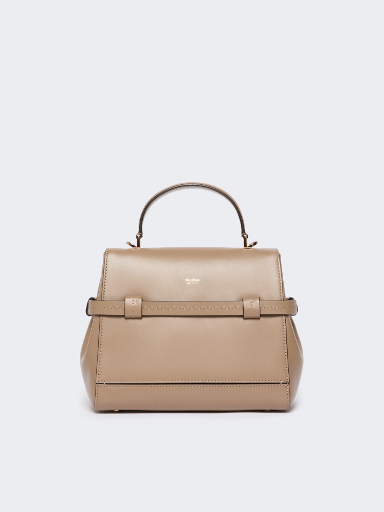 Smooth leather handbag, mud | Max Mara