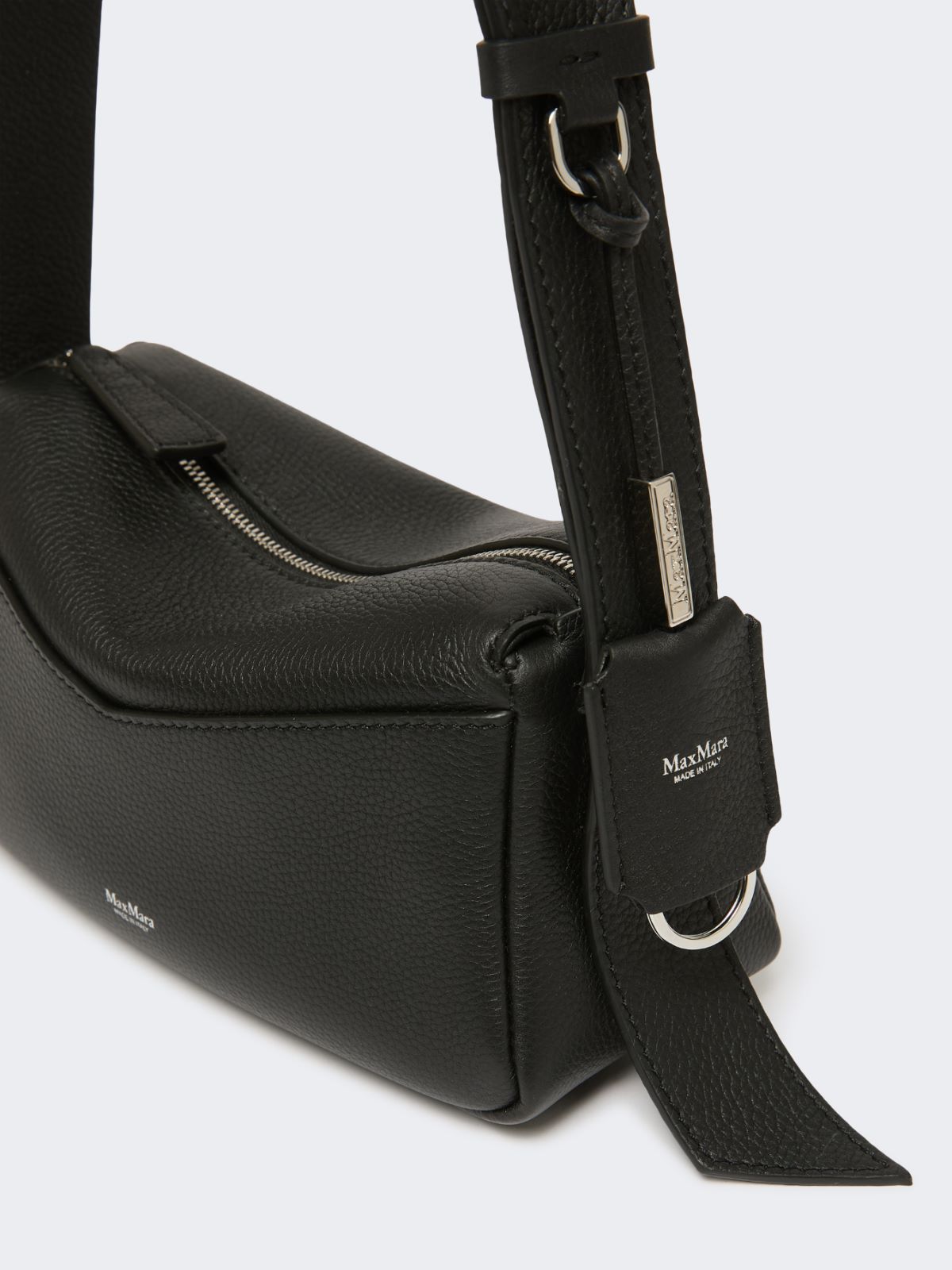 Borsa a mano micro in pelle - NERO - 3