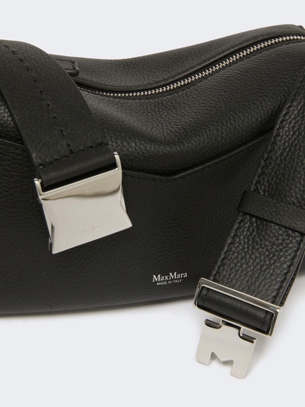 Borsa a mano micro in pelle - NERO - 4