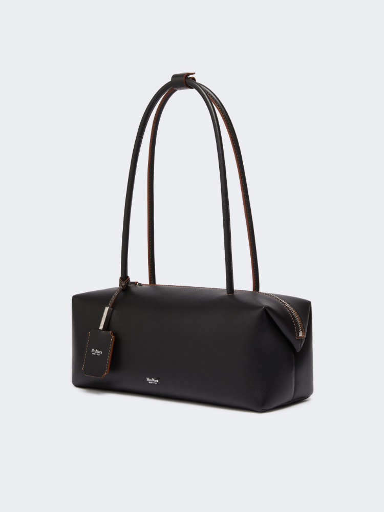 Natural leather bowler bag - BLACK - 2