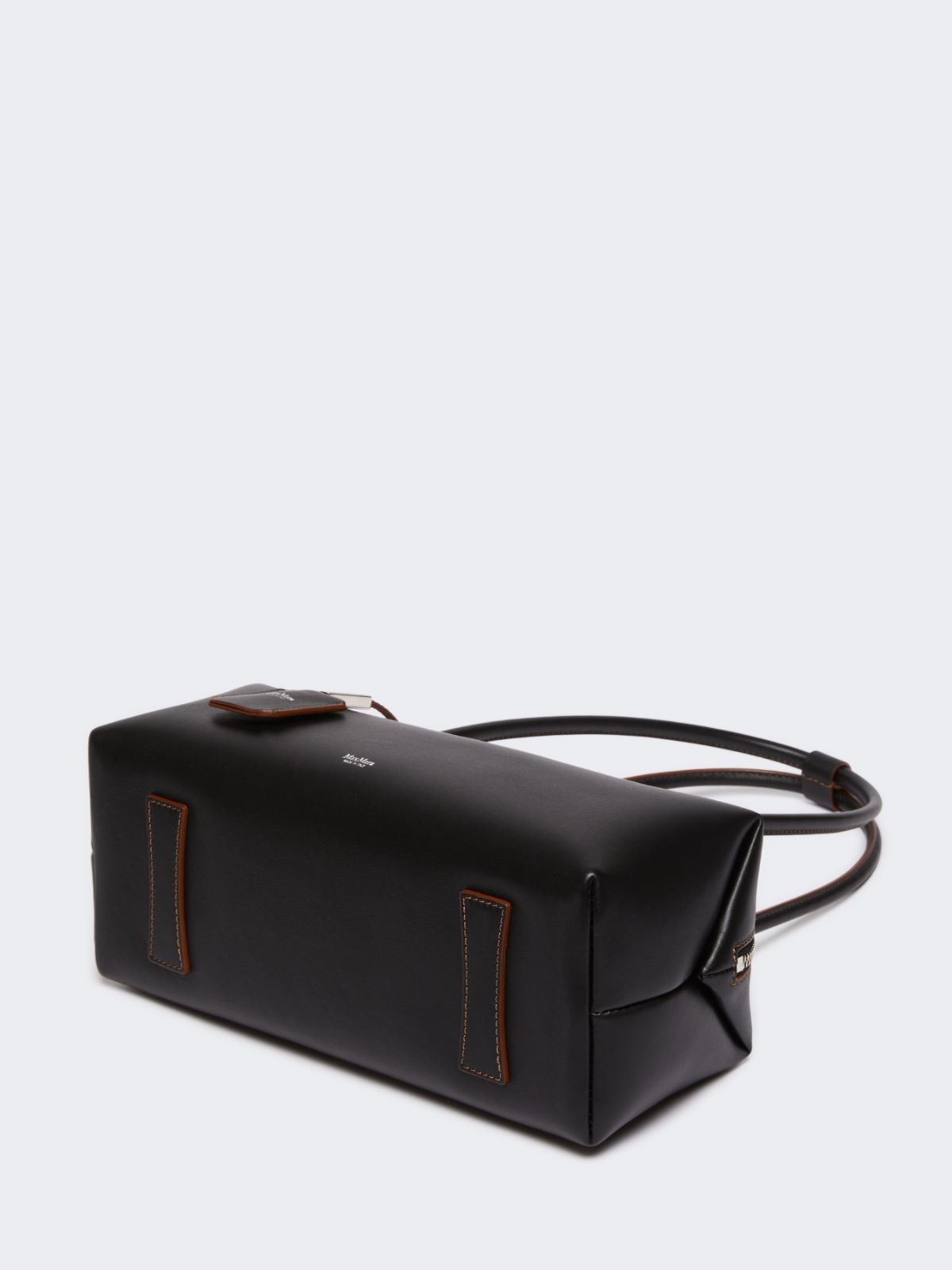 Natural leather bowler bag - BLACK - 5