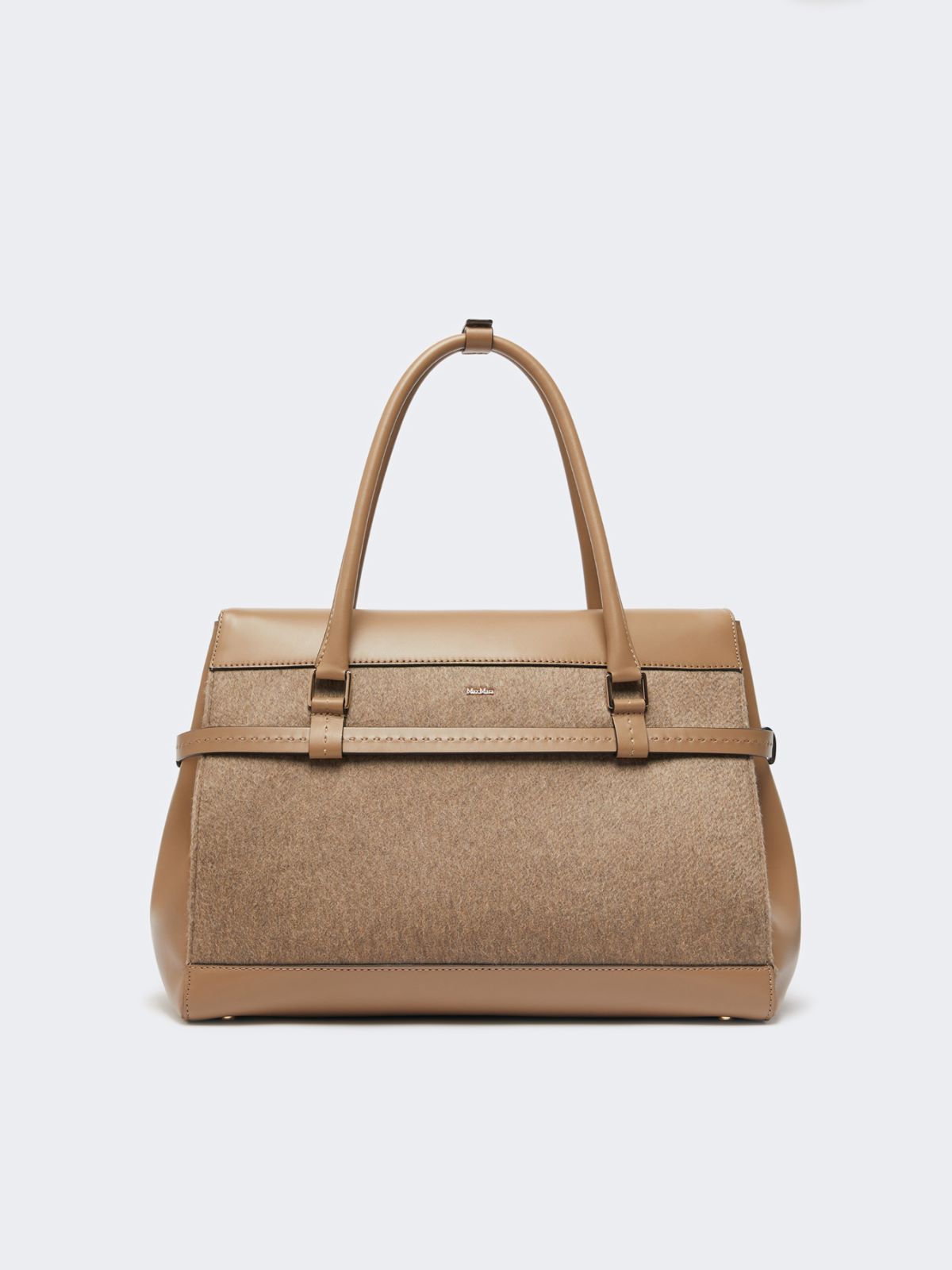 Cashmere and leather handbag - BROWN - Max Mara - 3