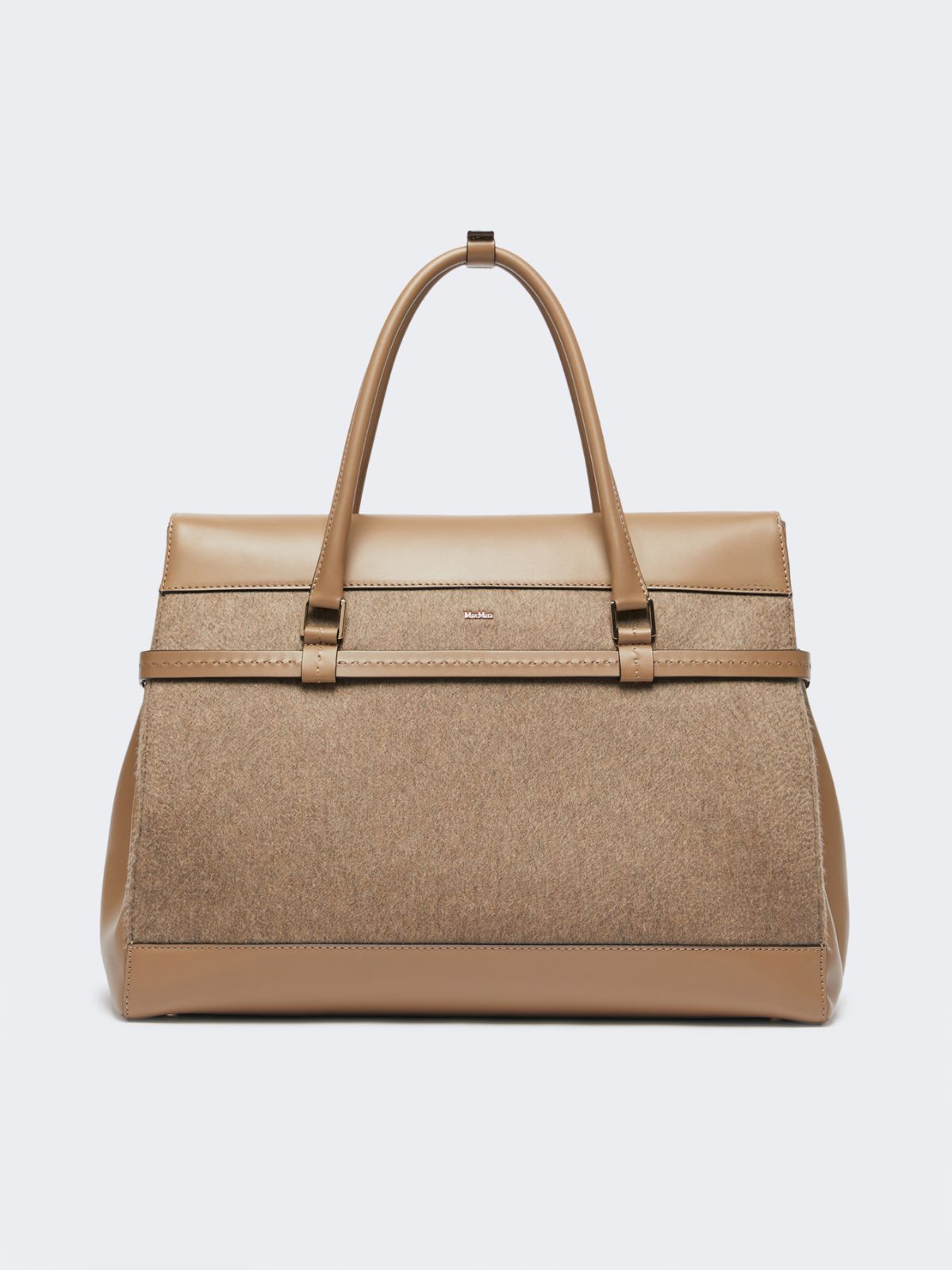 Large cashmere and leather handbag - BROWN - Max Mara - 3
