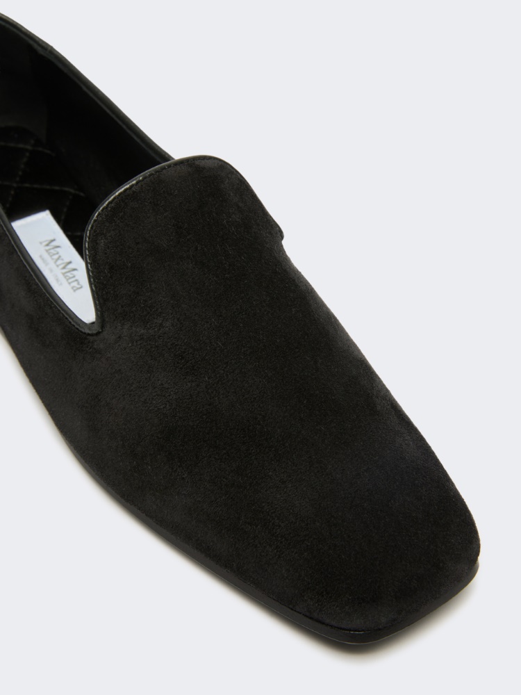 Suede Friulian shoes - DARK GREY - Max Mara - 4