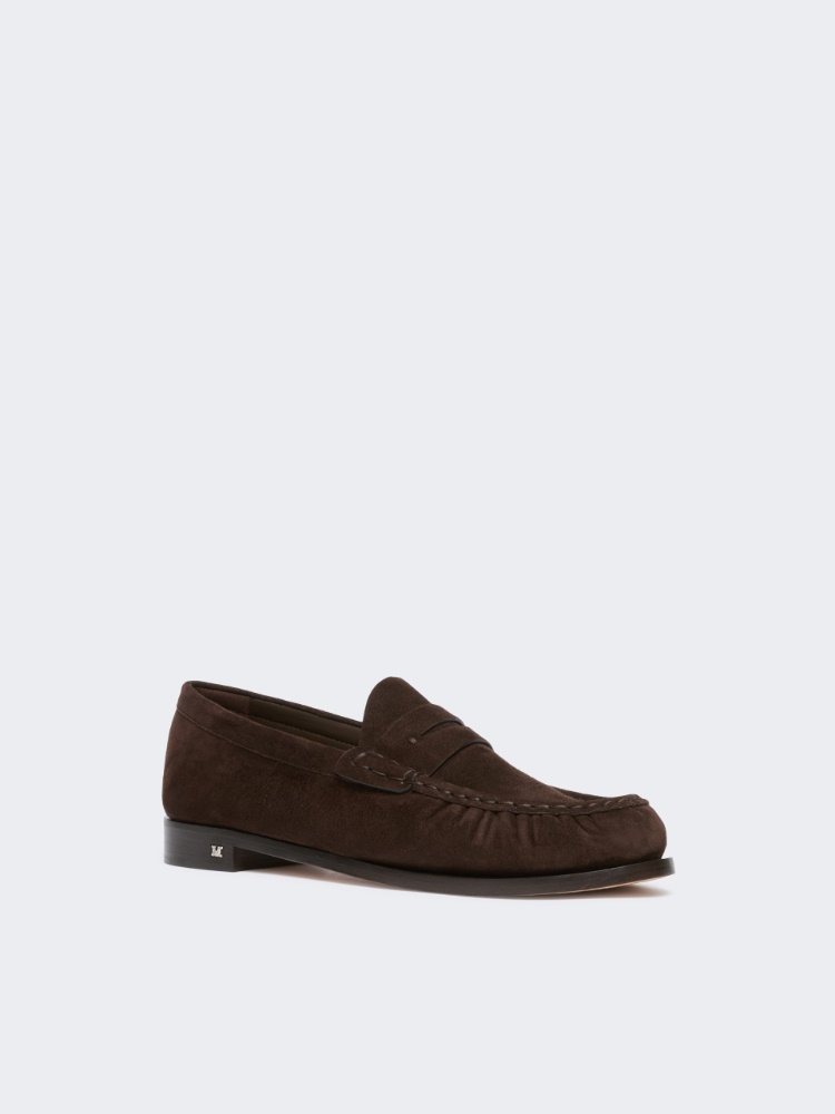 Loafer aus Wildleder - DUNKELBRAUN - 2