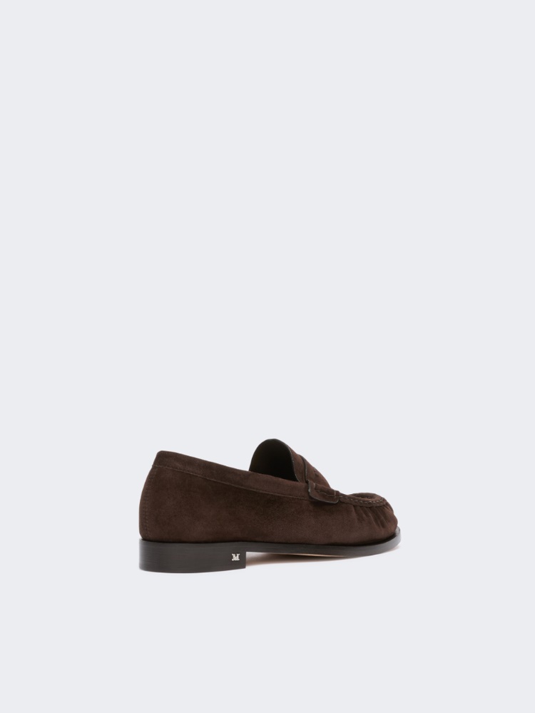 Suede loafers - DARK BROWN - Max Mara - 3
