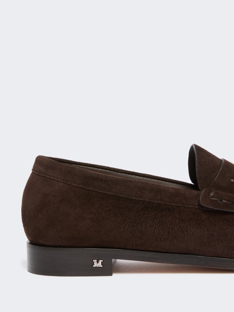 Loafer aus Wildleder - DUNKELBRAUN - 4
