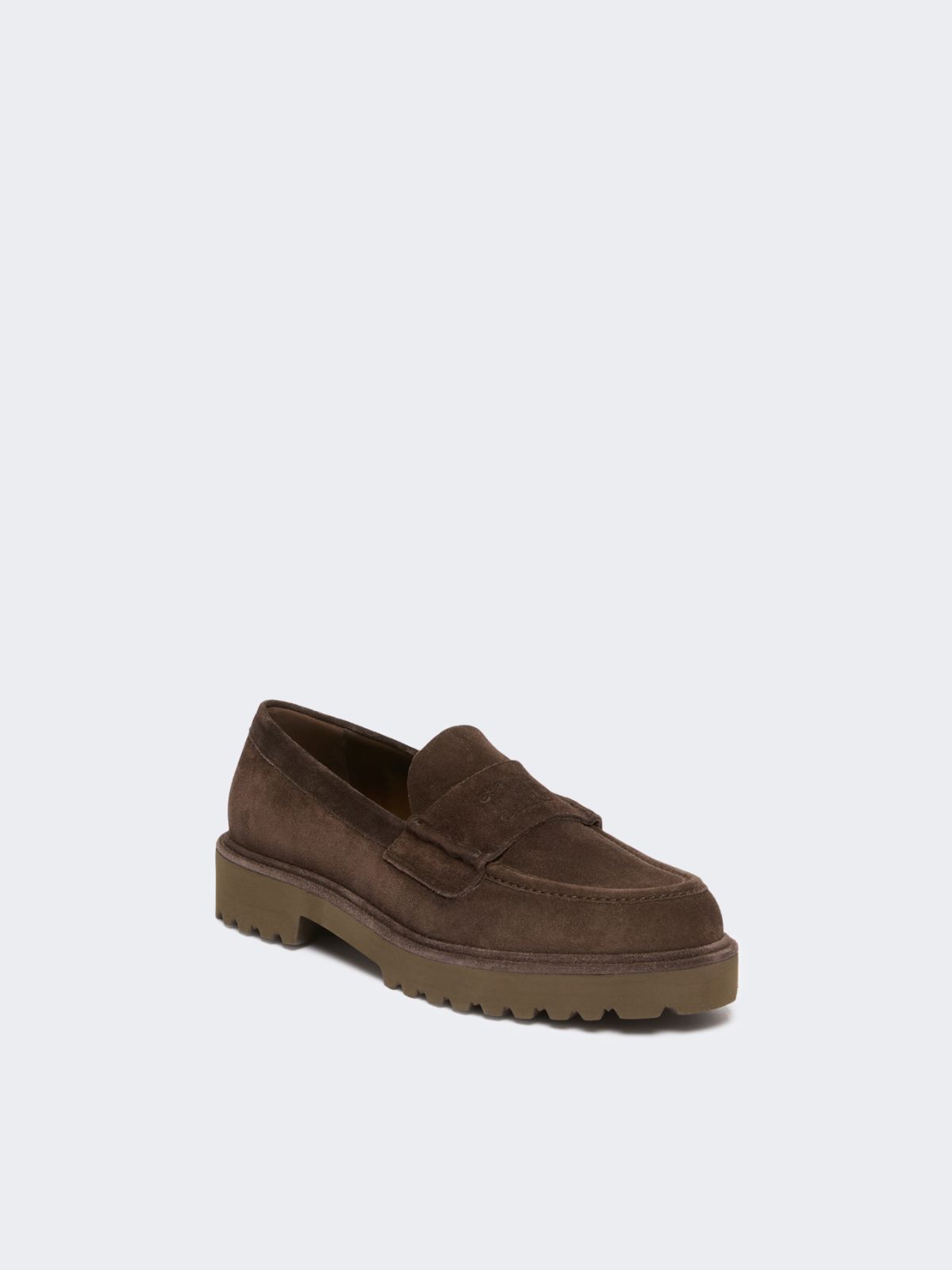 Split calf leather loafers - DARK BROWN - Max Mara - 2