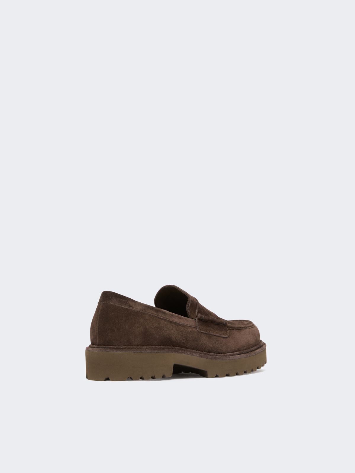 Split calf leather loafers - DARK BROWN - Max Mara - 3