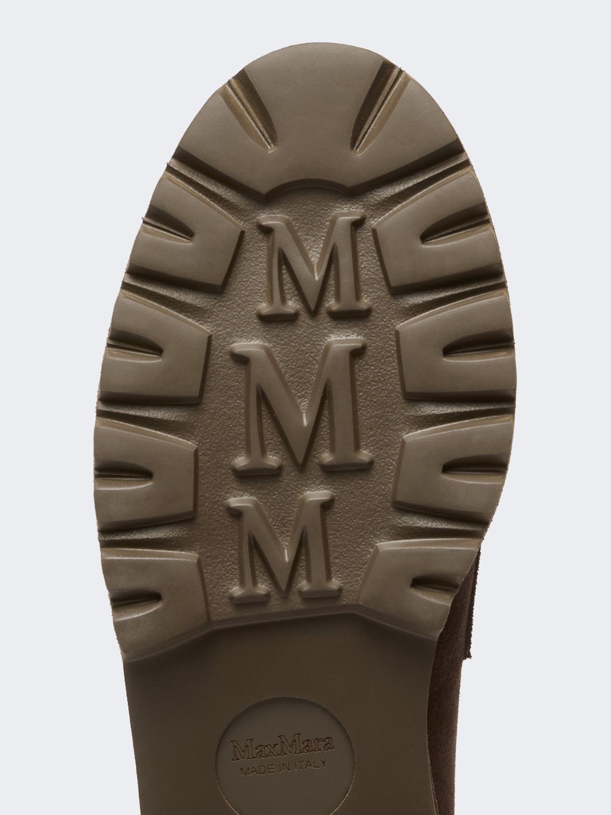 Split calf leather loafers - DARK BROWN - Max Mara - 6