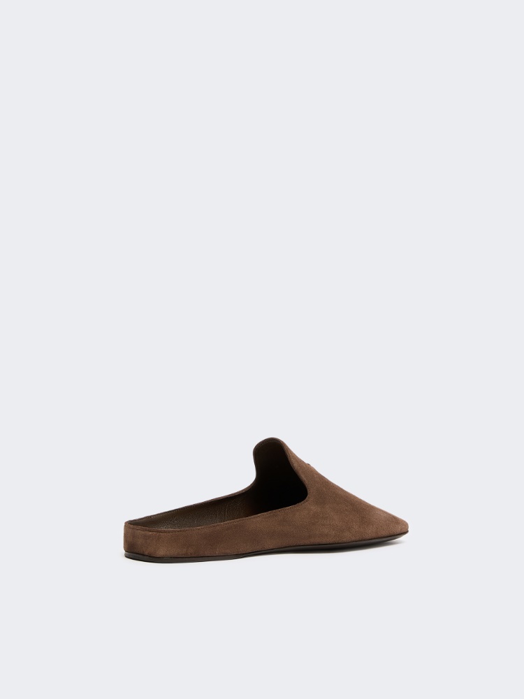 Split-leather mules - DARK BROWN - Max Mara - 3
